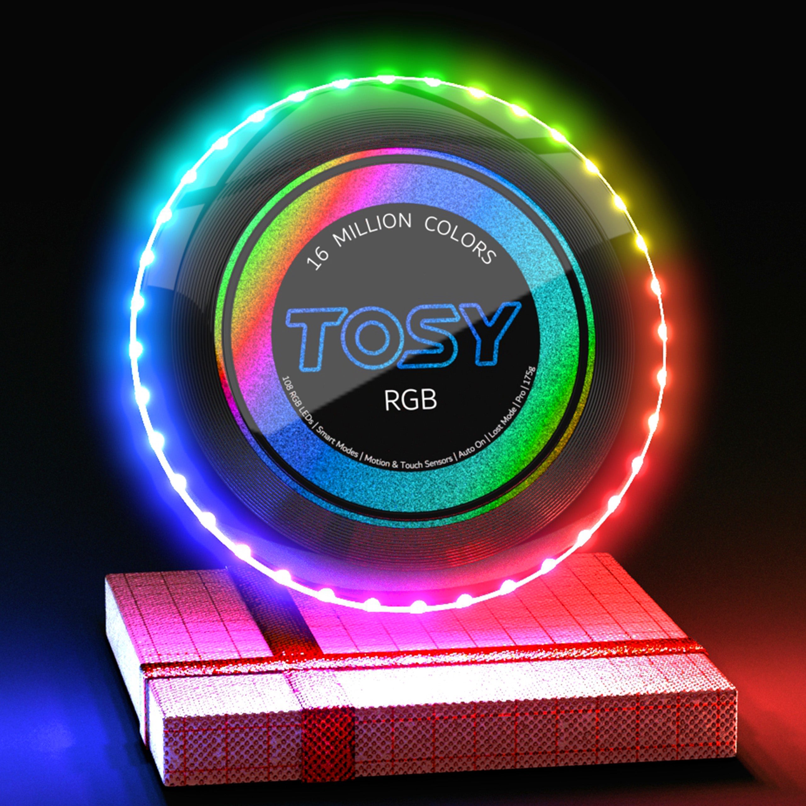 TOSY Smart LED Flying Disc RGB Frisbee Gift 16 Million Color