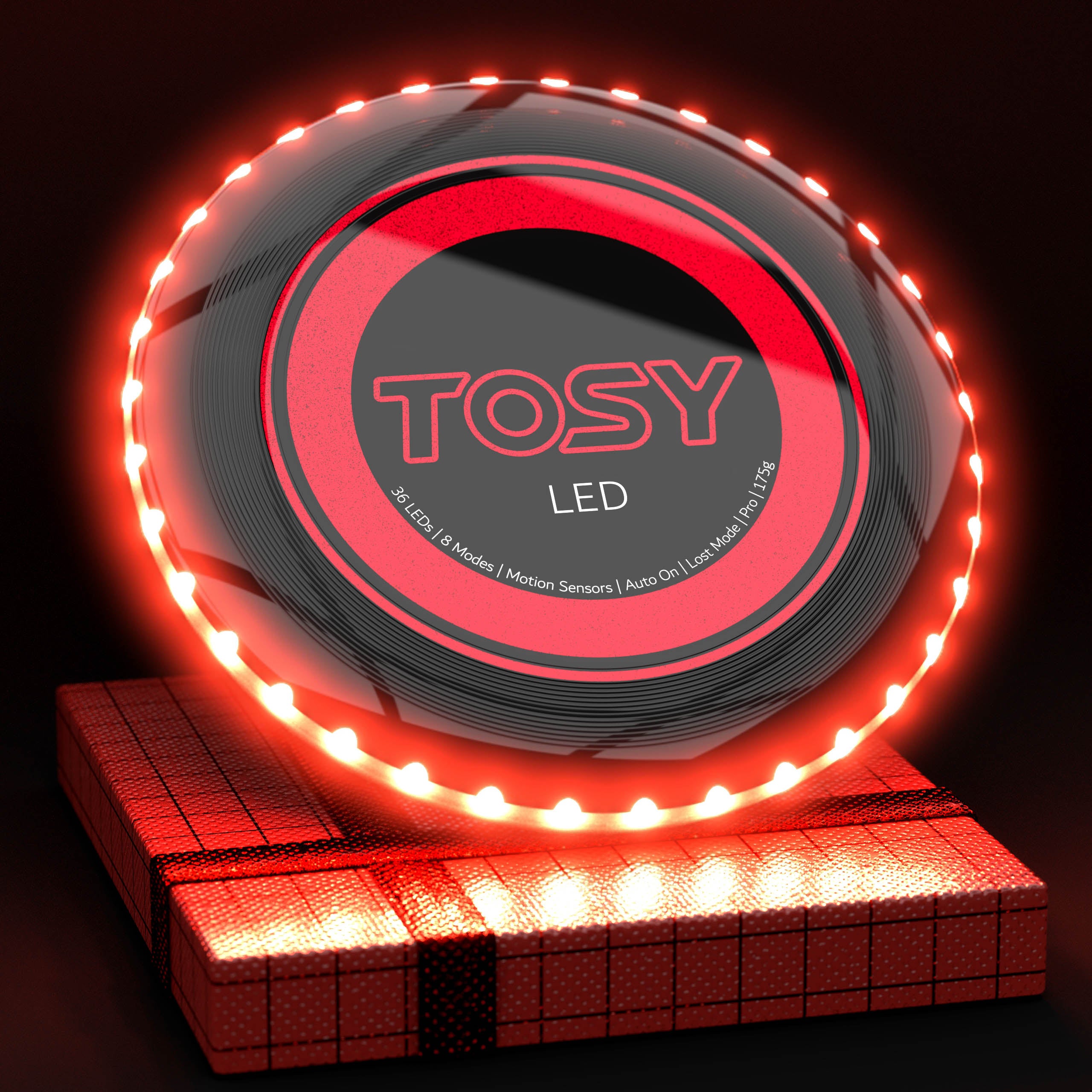 Flying Disc - 36 LEDs Red